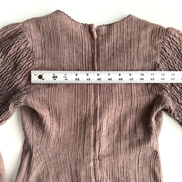 Handmade VTG Historical Bell Sleeve Regency Prairie Laced Bodice Long Dress S - Picture 12 of 12